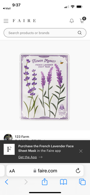 Lavender Facial Mask Sheet