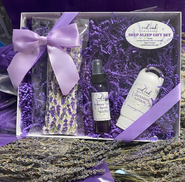 lavender products in gift box